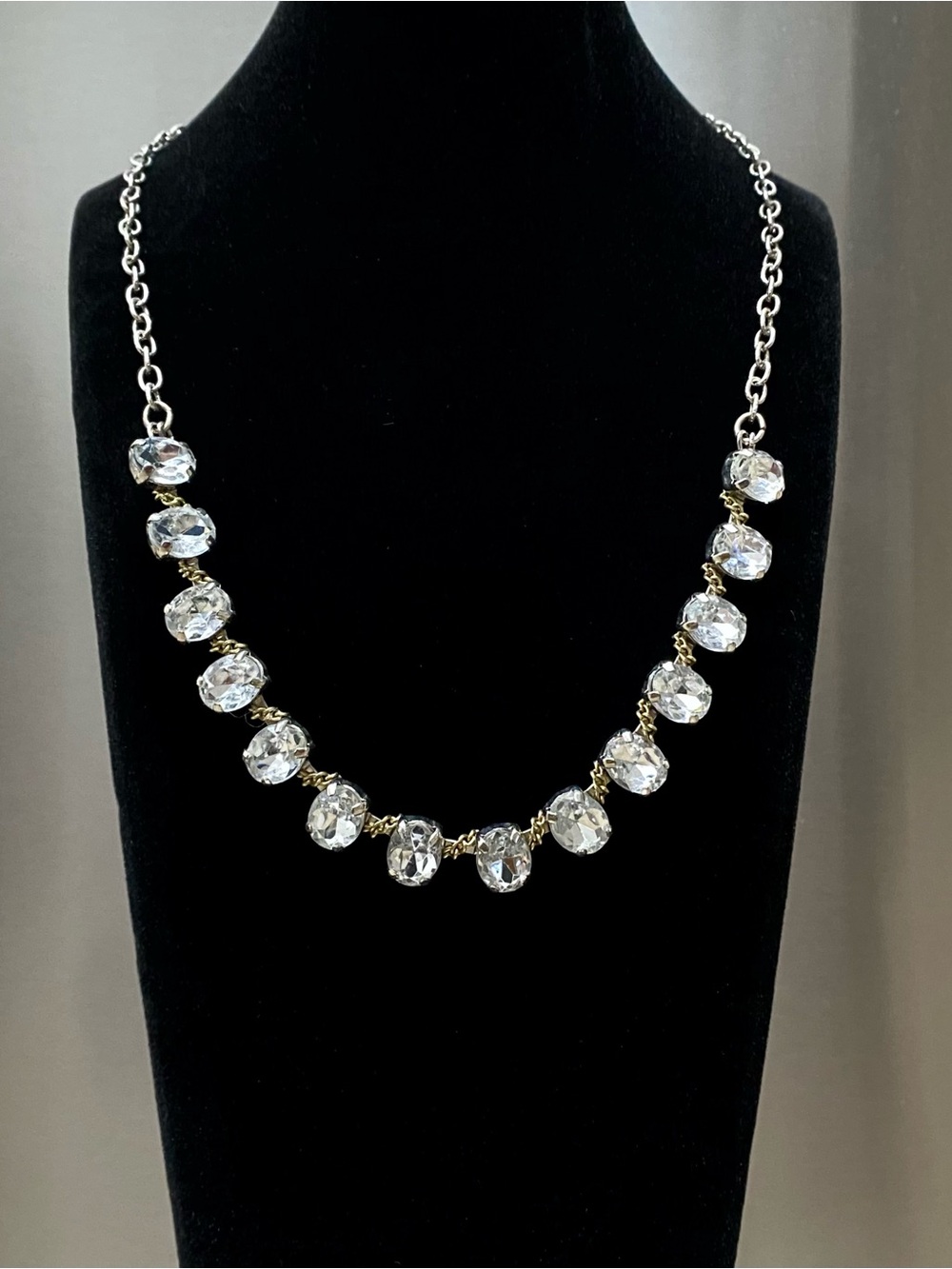 Crystal Reverie Cushion-Cut + Wire Wrapped Stones Drop Statement Necklace